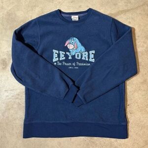 Disney Eeyore Fleece Crewneck Sweater Sweatshirt Size Small
